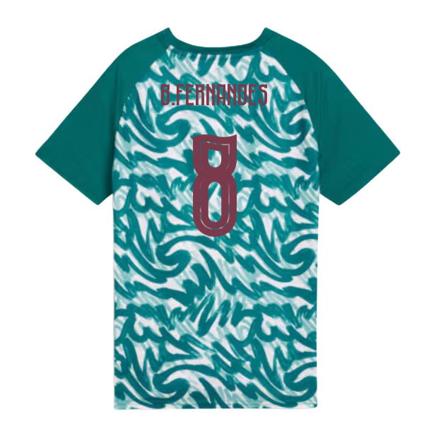 2026-2027 Portugal Warm Up Jersey (Green) - Kids (B.Fernandes 8)-SoccerKits Hub | Buy Soccer Jerseys Online